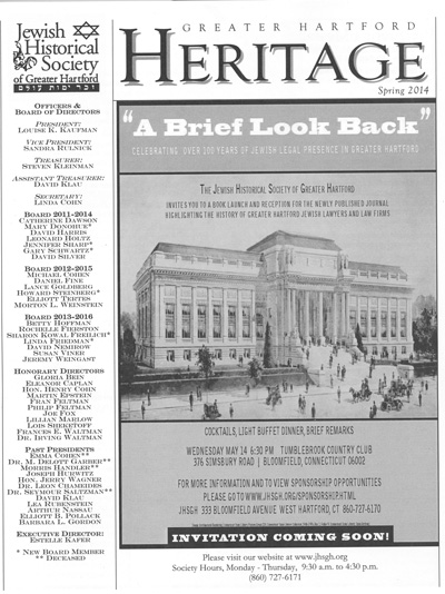 JHSGH_newsletter_Spring 2014